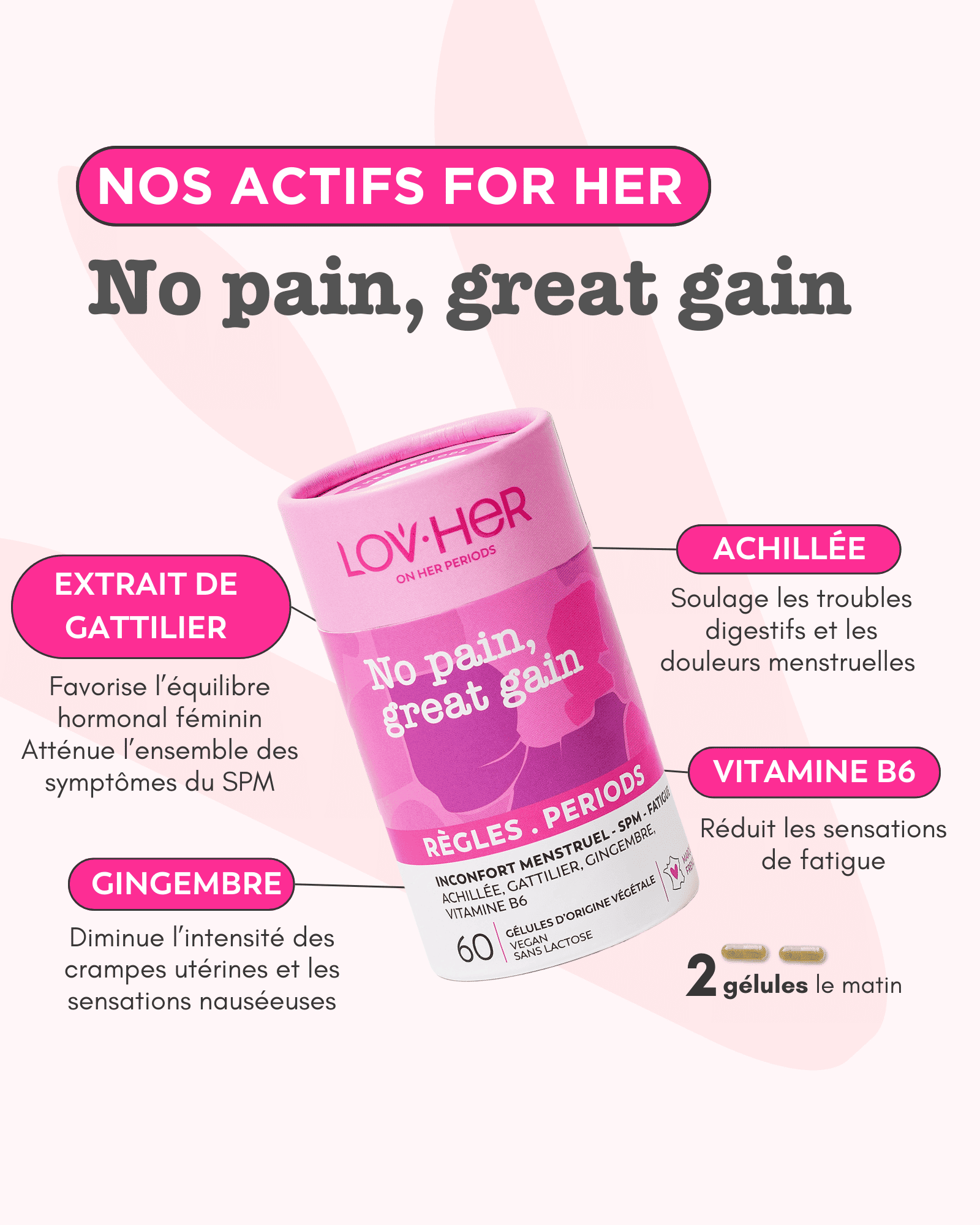 NO PAIN, GREAT GAIN: menstrual comfort & PMS