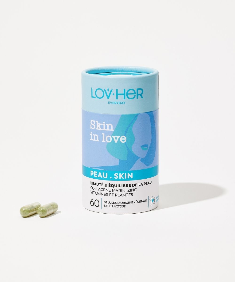 Complément alimentaire Skin in Love  beauté peau anti-âge et imperfections 60 gélules LOV·HER